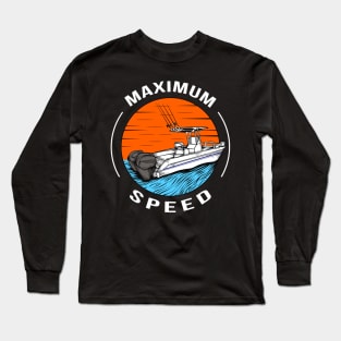 Speedboat Racing Boat Motorboat Captain Long Sleeve T-Shirt